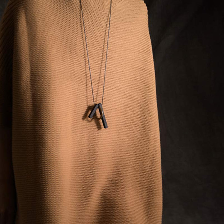 Buddha Stones Zen Circle Ebony Wood Enlightenment Necklace Pendant - image 3