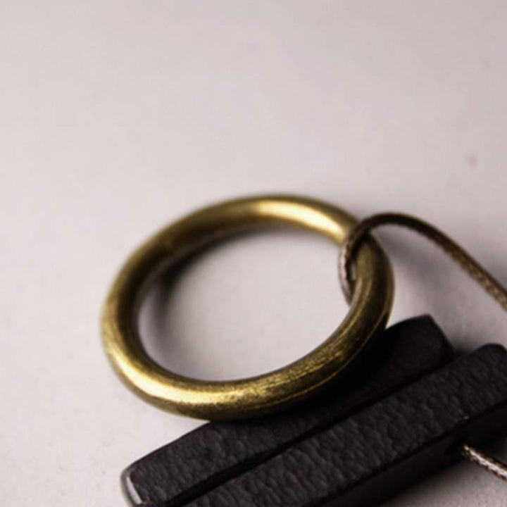 Buddha Stones Zen Circle Ebony Wood Enlightenment Necklace Pendant - image 8