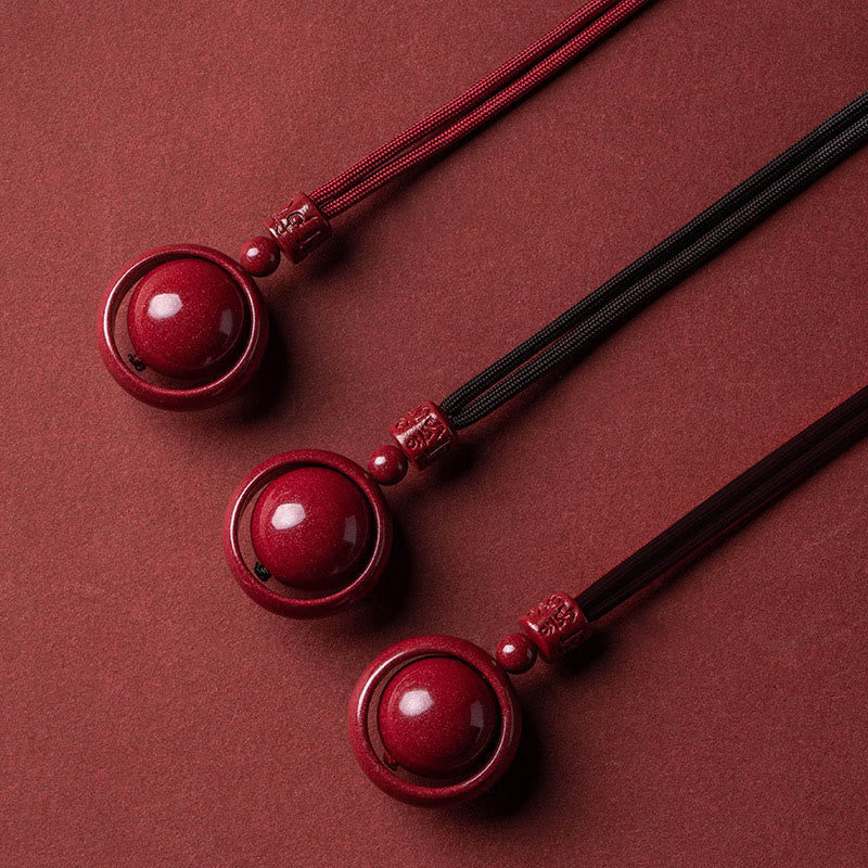 Buddha Stones Cinnabar Om Mani Padme Hum PiXiu Blessing Lucky Bead Necklace Pendant - image 2