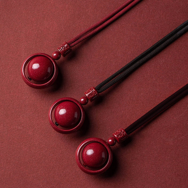 Buddha Stones Cinnabar Om Mani Padme Hum PiXiu Blessing Lucky Bead Necklace Pendant - image 2