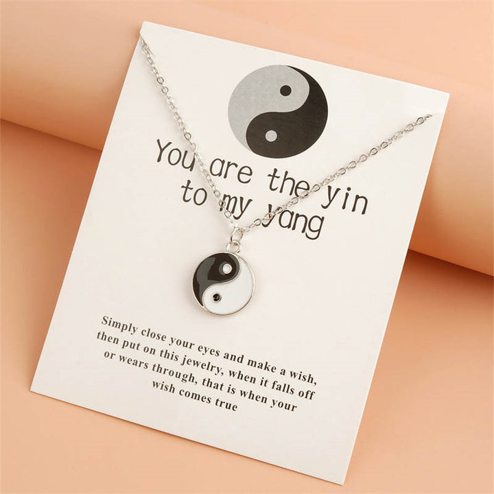 2Pcs Yin Yang Harmony Balance Necklace Pendant - YIN YANG SYMBOL (Balance ♥ Harmony) - image 1