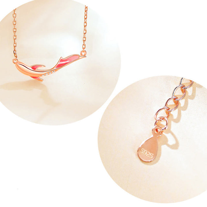 Buddha Stones 925 Sterling Silver Koi Fish Luck Zircon Prosperity Necklace Pendant - image 7