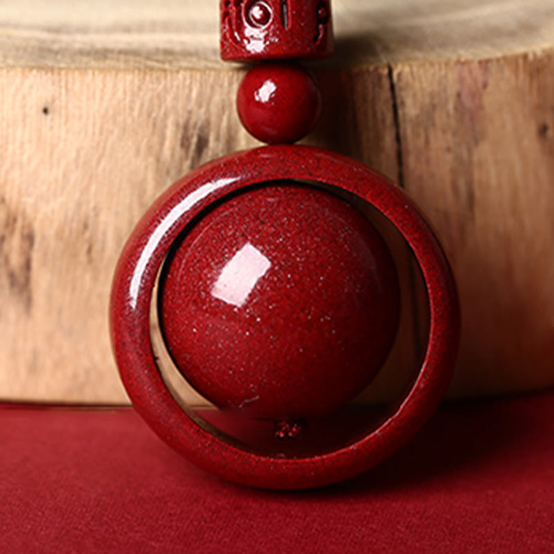 Buddha Stones Cinnabar Om Mani Padme Hum PiXiu Blessing Lucky Bead Necklace Pendant - image 18