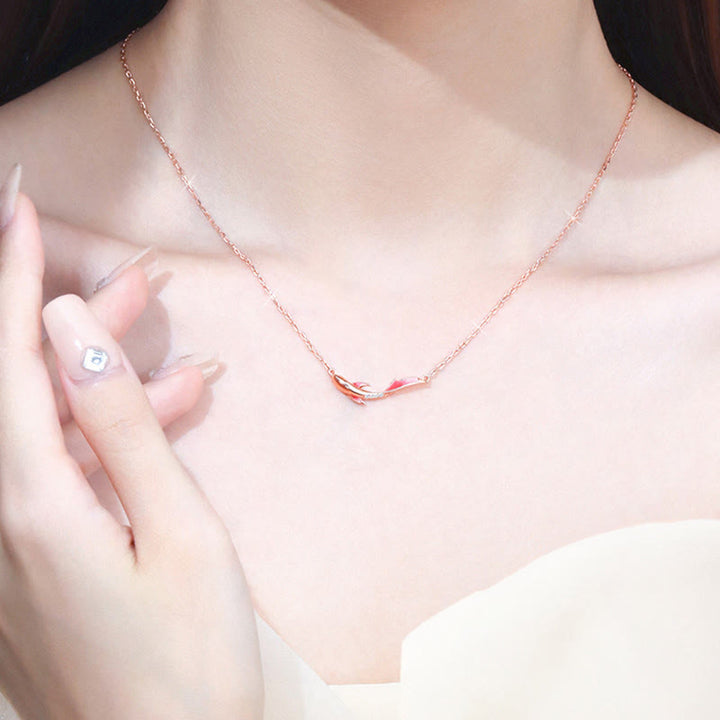 Buddha Stones 925 Sterling Silver Koi Fish Luck Zircon Prosperity Necklace Pendant - image 10