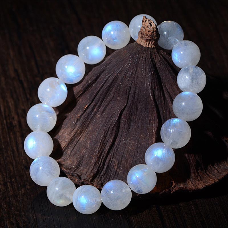 Buddha Stones Natural Moonstone Prosperity Bracelet - Grade A - 7mm(Wrist Circumference 14-17cm) - image 1