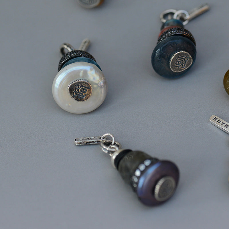 Buddha Stones Zen Cairn Labradorite Various Crystals Calm Pendant Necklace - image 7