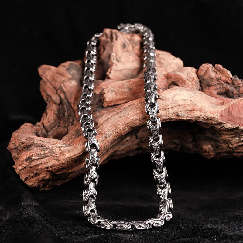 Buddha Stones Dragon Pattern Titanium Steel Protection Necklace Pendant Bracelet - image 4