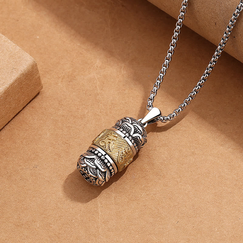 Buddha Stones Tibet Om Mani Padme Hum Carved Wisdom Purity Chain Leather Rope Necklace Pendant - image 2