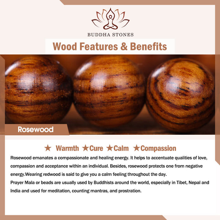 Buddha Stones Tibetan Rosewood Engraving PiXiu Warmth Bracelet - image 5