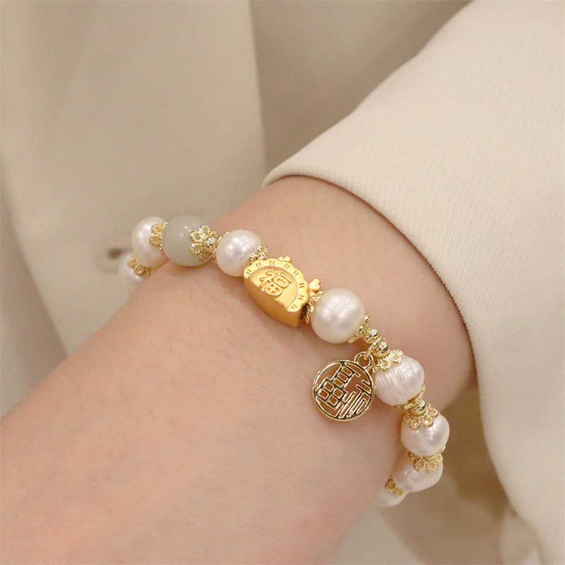 Buddha Stones Year Of The Dragon Red Agate Strawberry Quartz Black Obsidian Jade Garnet Pearl Cinnabar Dumpling Dragon Luck Fu Character Bracelet - image 31