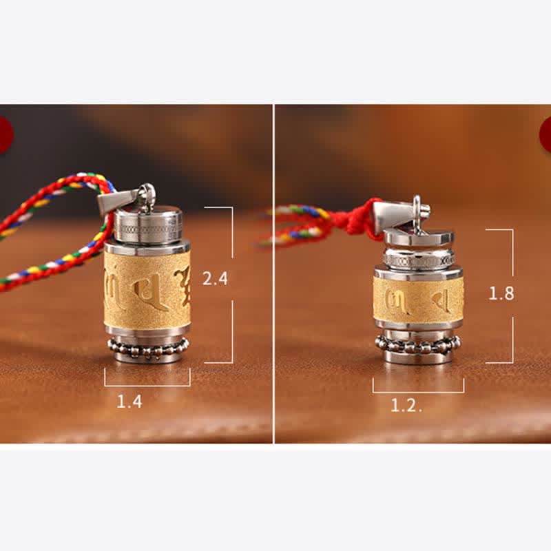 Buddha Stones Tibet Om Mani Padme Hum Shurangama Mantra Titanium Steel Wisdom Amulet Necklace Pendant - image 18