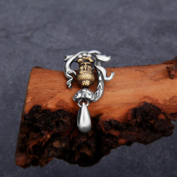 Buddha Stones 925 Sterling Silver Zen Buddha Ruyi Handle Compassion Necklace Pendant - image 5