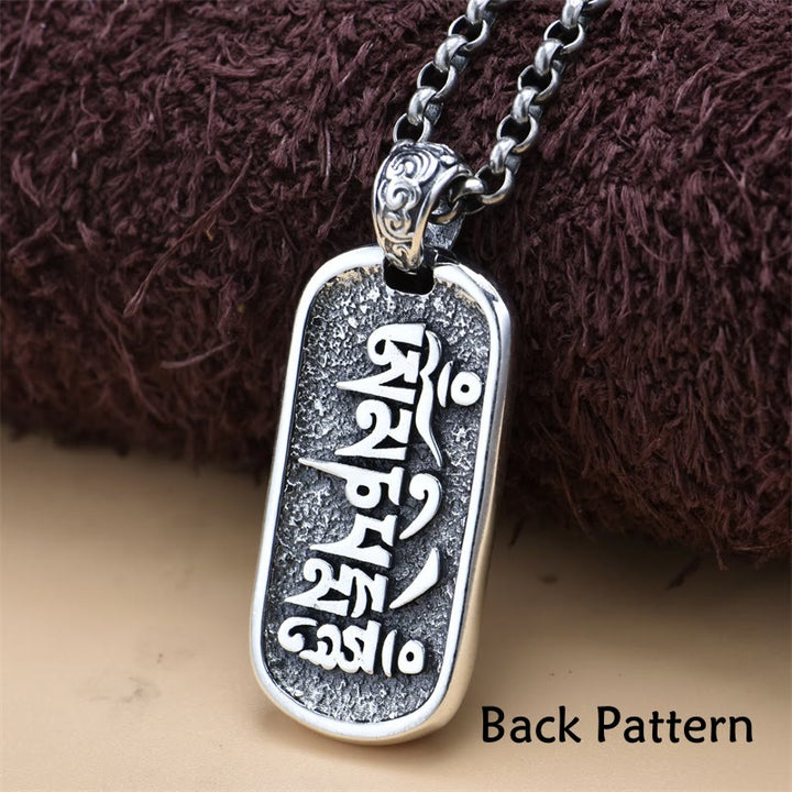 Buddha Stones 925 Sterling Silver Zakiram Goddess of Wealth Om Mani Padme Hum Peace Necklace Pendant - image 4