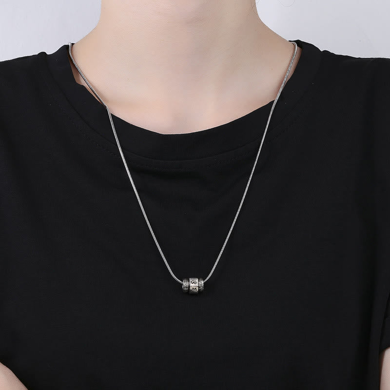 Buddha Stones Tibetan Om Mani Padme Hum Peace Necklace Rotatable Pendant - image 6