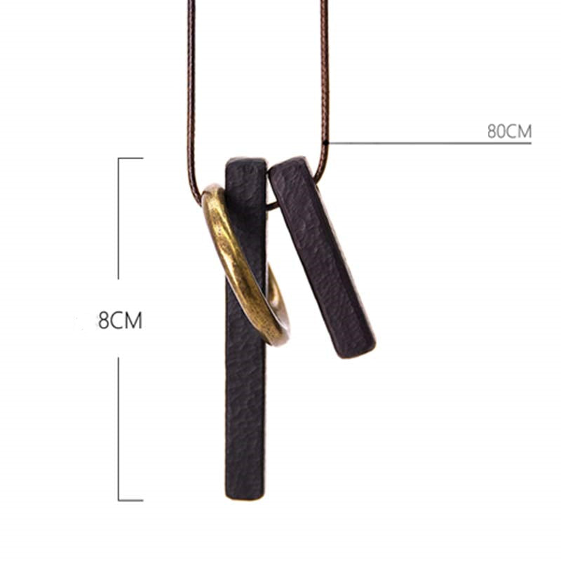 Buddha Stones Zen Circle Ebony Wood Enlightenment Necklace Pendant - image 13