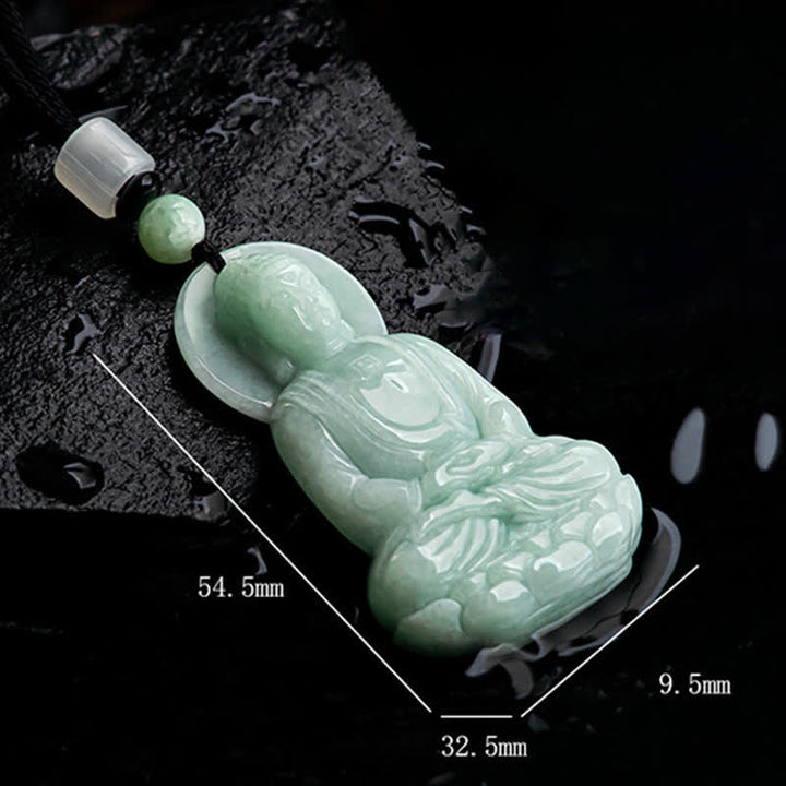 Buddha Stones Amitabha Buddha Jade Amulet Compassion String Necklace - image 17