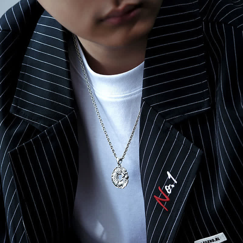 Koi Fish Dragon Peace Buckle Wealth Necklace Pendant - image 5