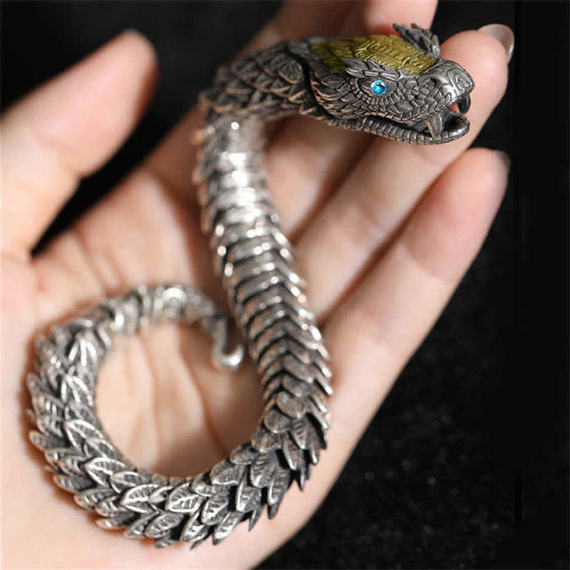 Buddha Stones Dragon Snake Handmade Amulet Protection Chain Bracelet - image 5