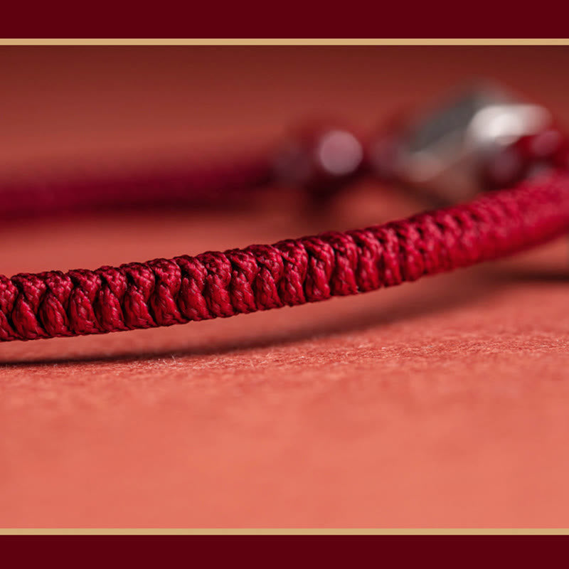 Buddha Stones 925 Sterling Silver Chinese Zodiac Natal Buddha Cinnabar Calm Bracelet - image 4