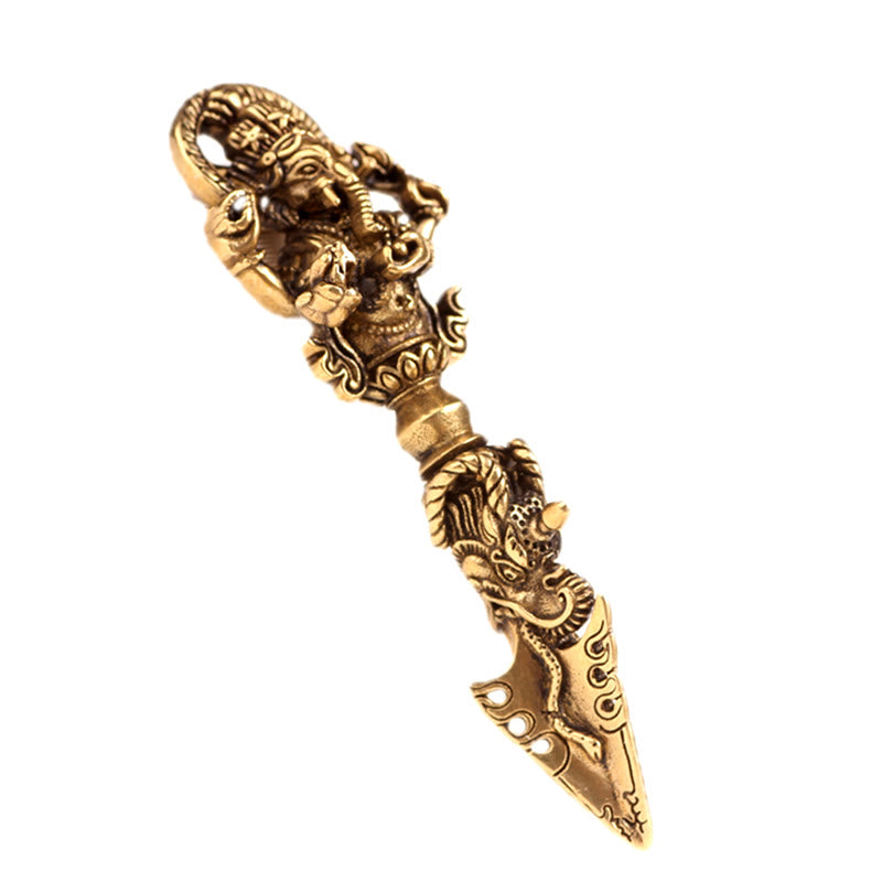 Tibetan Ganesh Ganpati Elephant God of Wealth Dorje Vajra Spiritual Power Necklace Pendant - image 19