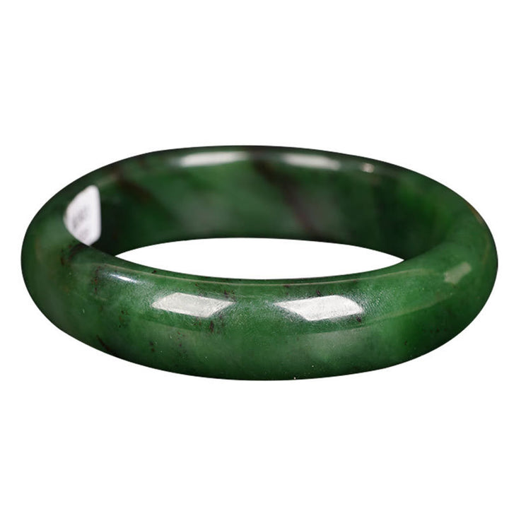 Natural Hetian Cyan Jade Happiness Success Bracelet Bangle - image 12
