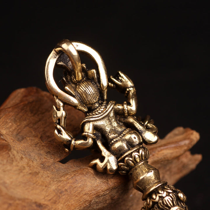 Tibetan Ganesh Ganpati Elephant God of Wealth Dorje Vajra Spiritual Power Necklace Pendant - image 5