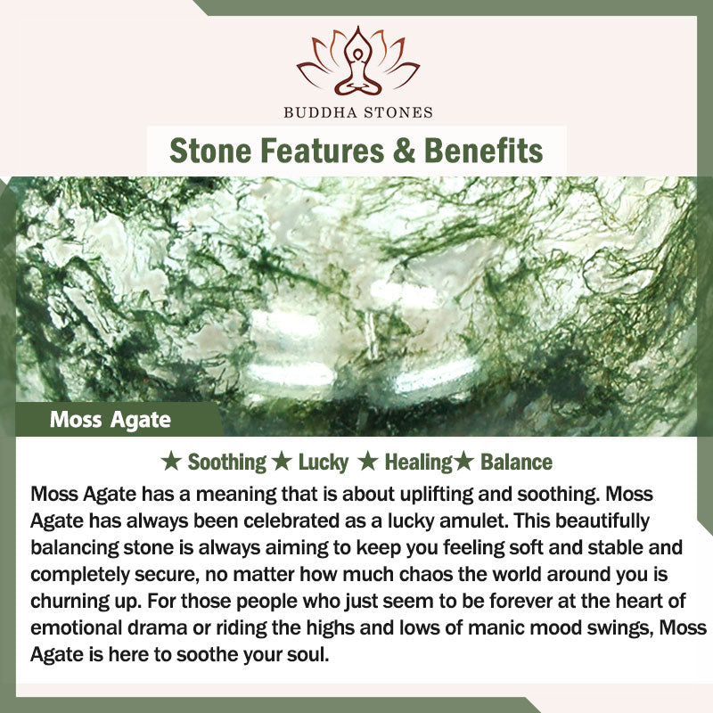 Buddha Stones Moss Agate Copper Lucky Multilayer Bracelet