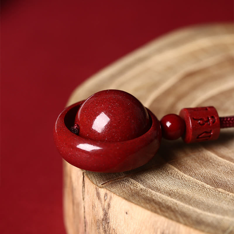 Buddha Stones Cinnabar Om Mani Padme Hum PiXiu Blessing Lucky Bead Necklace Pendant - image 6