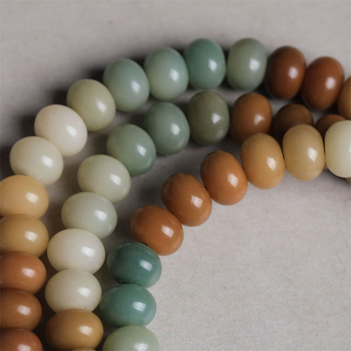Buddha Stones 108 Mala Beads Gradient Bodhi Seed Buddha Hand Engraved Peace Bracelet - image 4