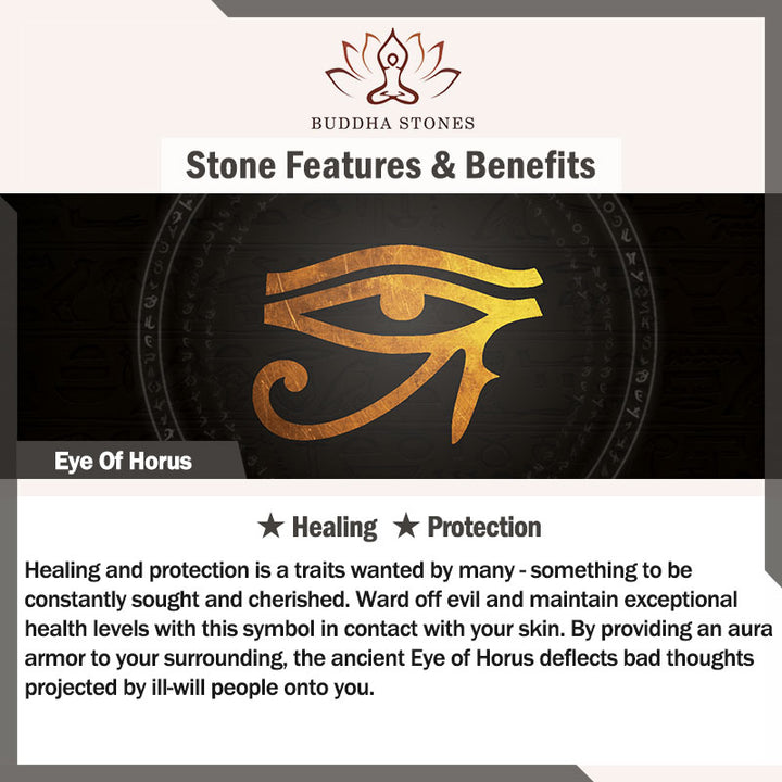 Buddha Stones Eye Of Horus Crystal Protection Adjustable Ring - image 8
