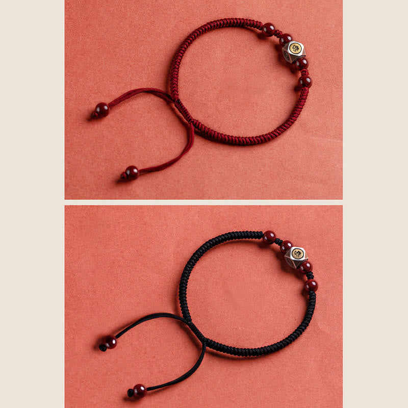 Buddha Stones 925 Sterling Silver Chinese Zodiac Natal Buddha Cinnabar Calm Bracelet - image 27