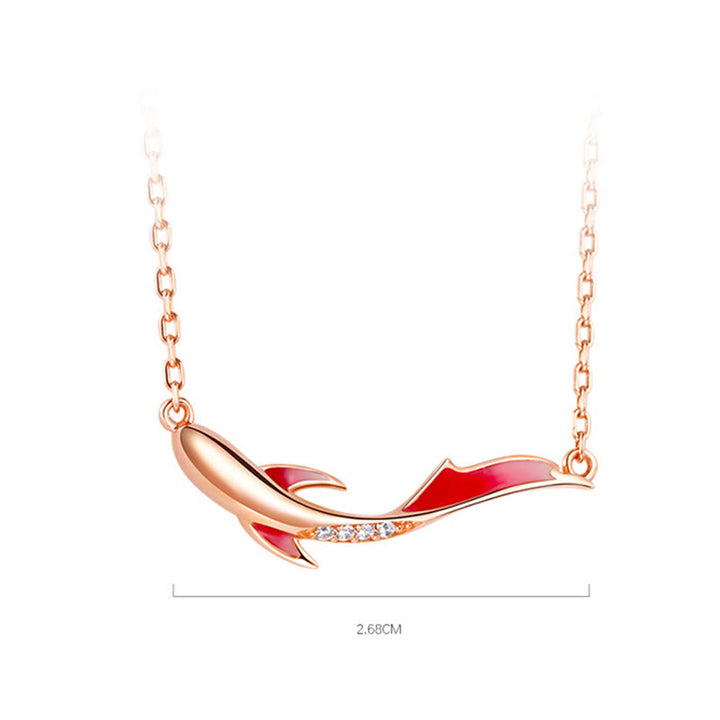 Buddha Stones 925 Sterling Silver Koi Fish Luck Zircon Prosperity Necklace Pendant - image 11