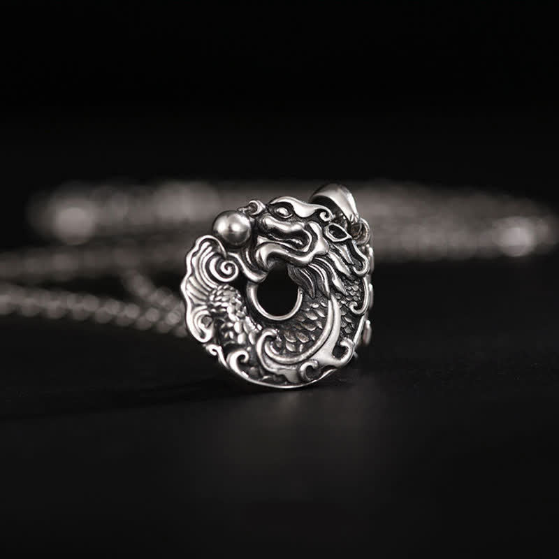 Koi Fish Dragon Peace Buckle Wealth Necklace Pendant - image 9