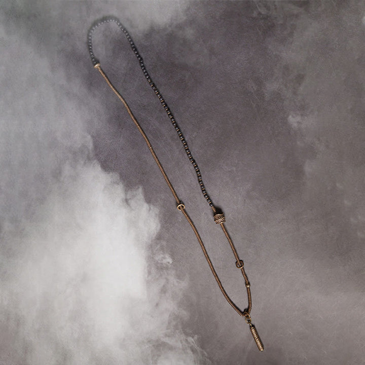 Buddha Stones Vintage Lava Rock Copper Healing Multilayered Bracelet