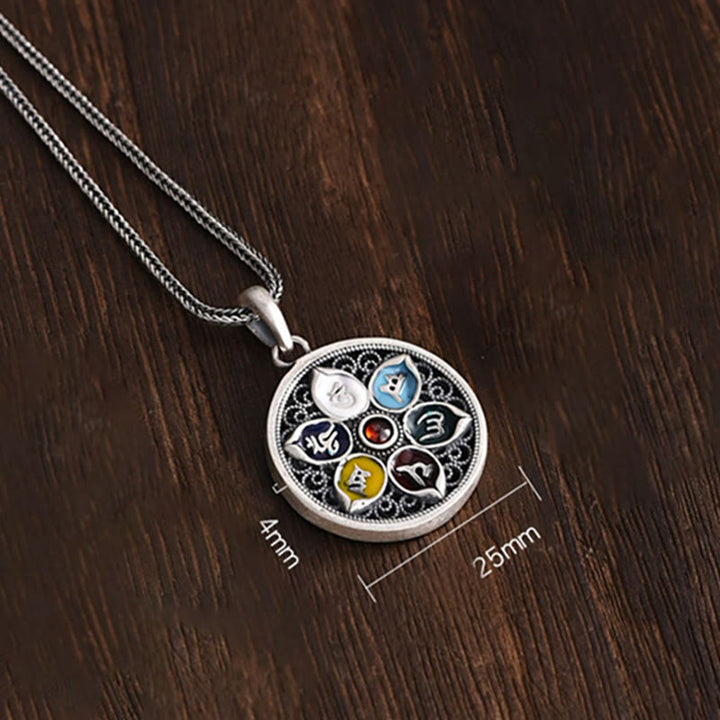 Buddha Stones Tibetan Om Mani Padme Hum Purity Necklace Pendant - image 8