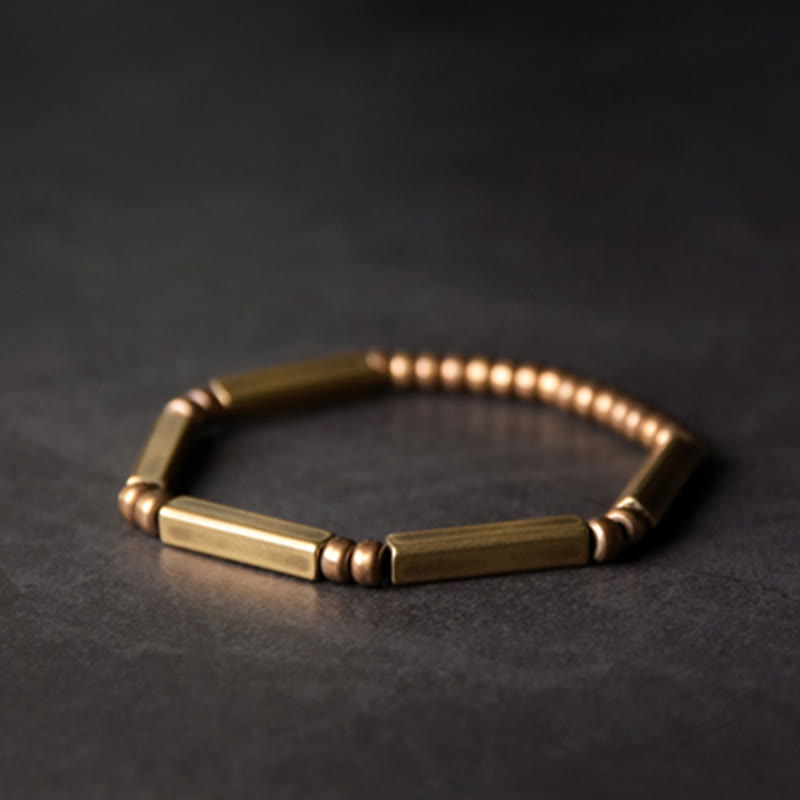 Buddha Stones Tibetan Simple Design Copper Wealth Luck Bracelet - image 4