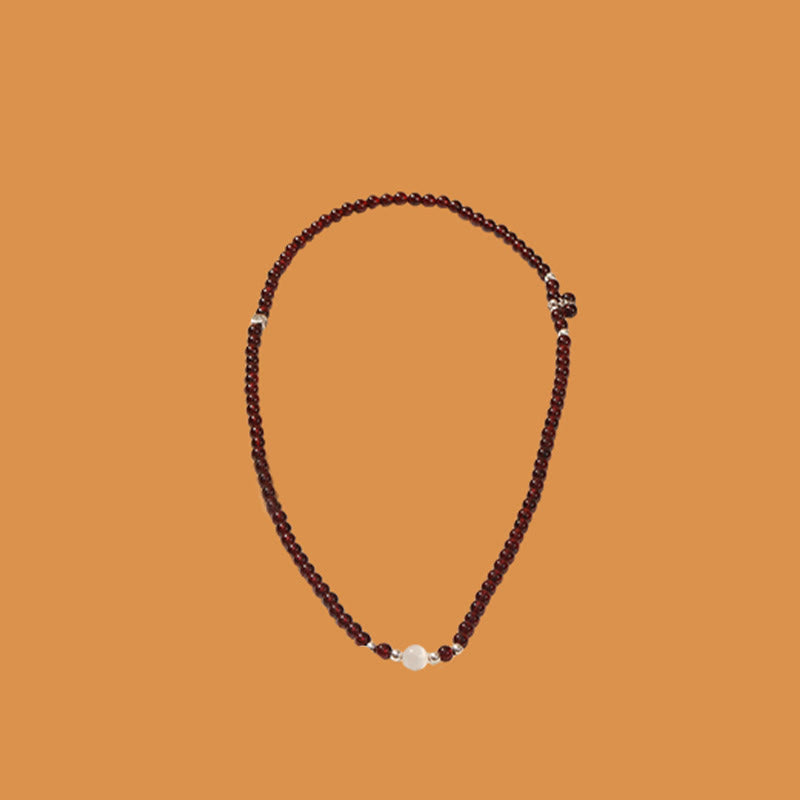 Buddha Stones 925 Sterling Silver Natural Garnet Cat Eye Protection Triple Wrap Bracelet - image 13