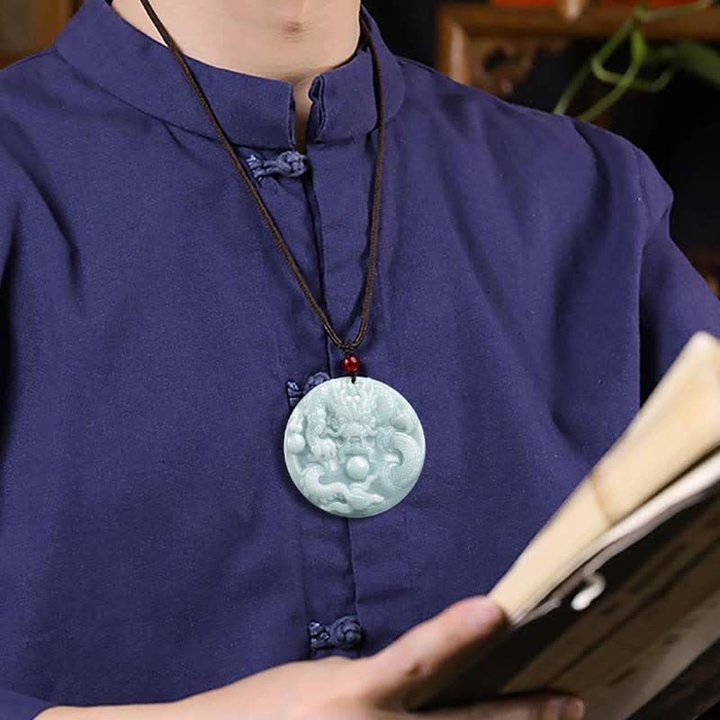❗❗❗A Flash Sale- Buddha Stones Chinese Zodiac Dragon Jade Success Amulet String Necklace - image 5