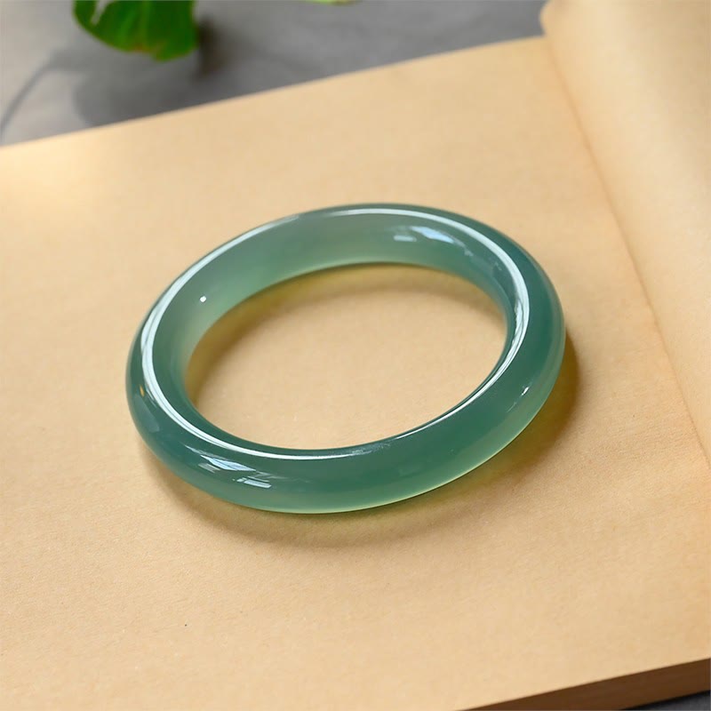 Buddha Stones Natural Green Chalcedony Strength Bangle Bracelet - 62mm - image 9