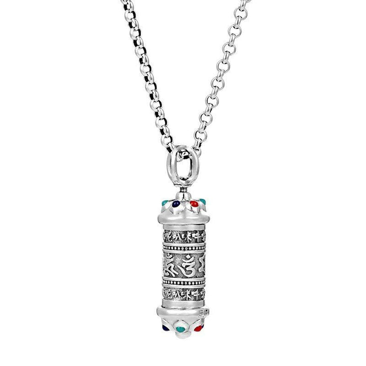 Buddha Stones Tibetan Om Mani Padme Hum Focus Necklace Pendant - image 5