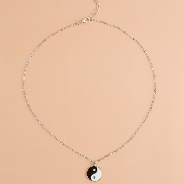 2Pcs Yin Yang Harmony Balance Necklace Pendant - image 3