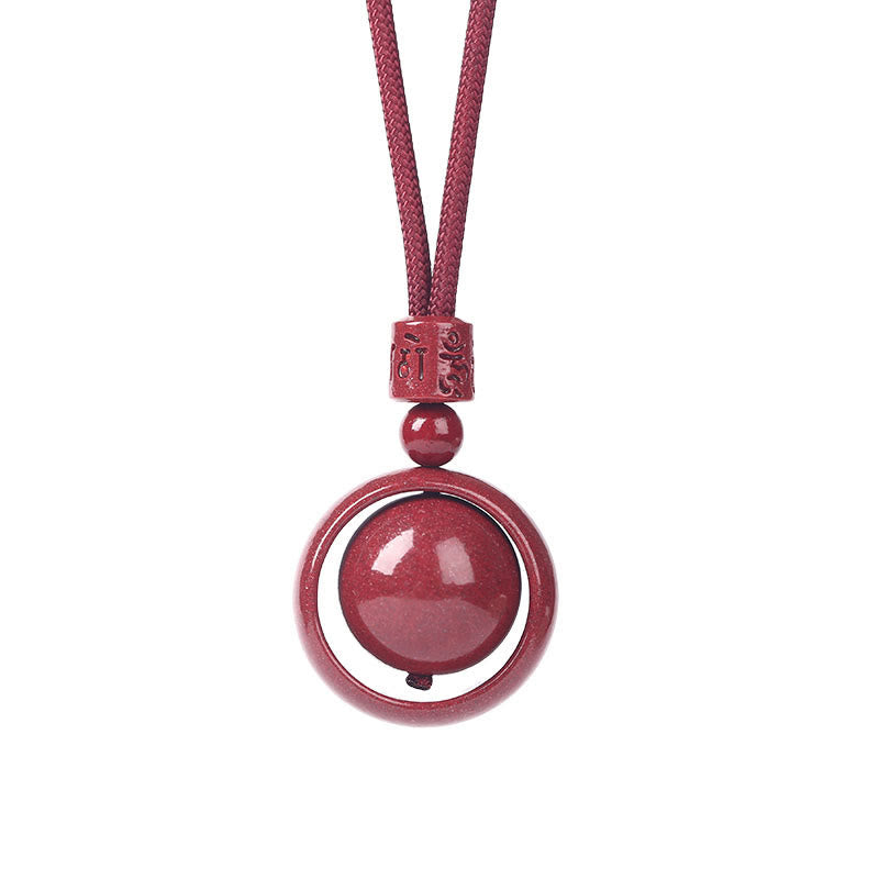 Buddha Stones Cinnabar Om Mani Padme Hum PiXiu Blessing Lucky Bead Necklace Pendant - image 14