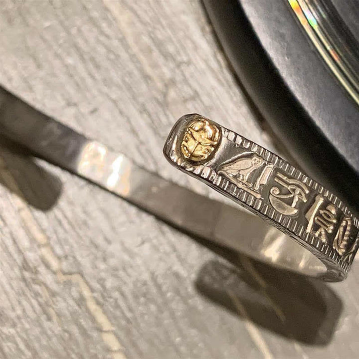 Buddha Stones Eye Of Horus Protection Copper Cuff Bracelet Bangle - image 3