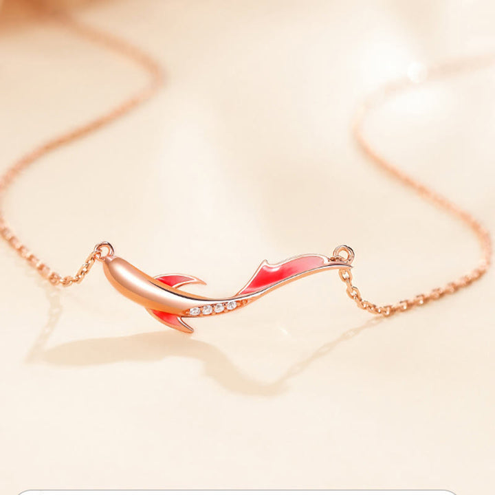 Buddha Stones 925 Sterling Silver Koi Fish Luck Zircon Prosperity Necklace Pendant - image 4