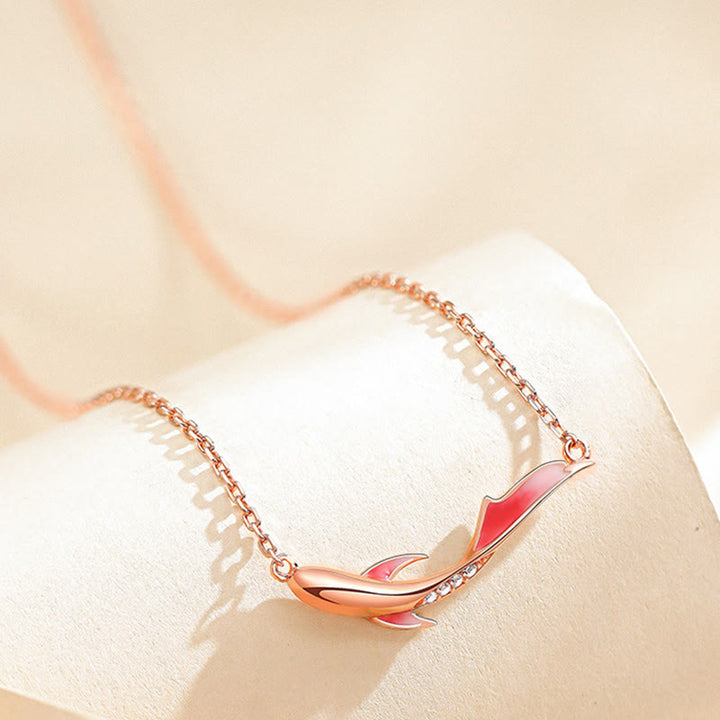 Buddha Stones 925 Sterling Silver Koi Fish Luck Zircon Prosperity Necklace Pendant - image 6