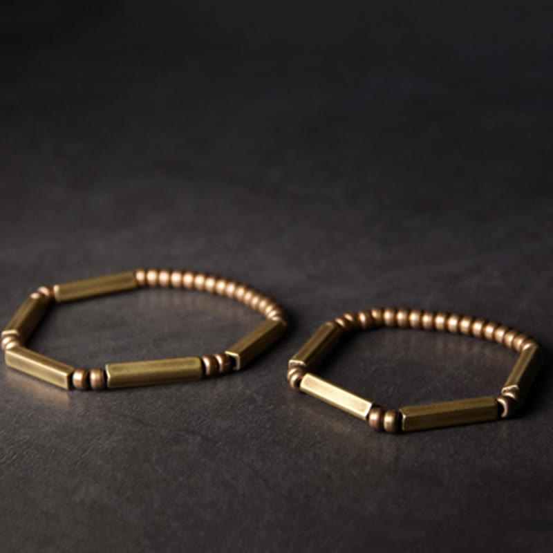 Buddha Stones Tibetan Simple Design Copper Wealth Luck Bracelet - image 5