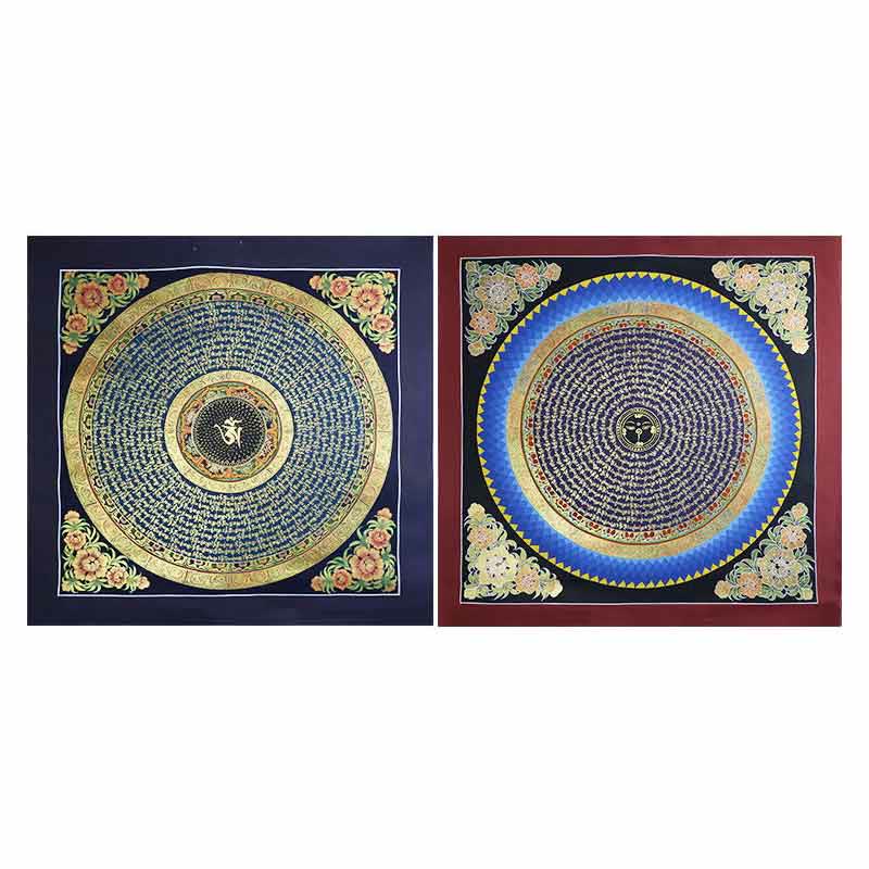 Tibetan Handmade Thangka Painting Spiritual Blessing Blind Box Random Color Pattern