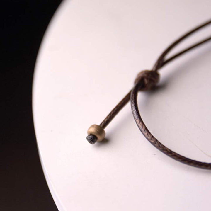 Buddha Stones Zen Circle Ebony Wood Enlightenment Necklace Pendant - image 12