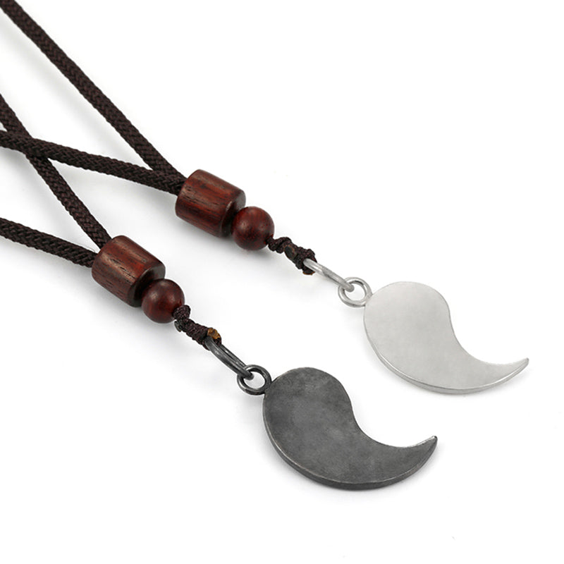 Buddha Stones 990 Sterling Silver Yin Yang Balance Harmony Necklace Pendant - image 17