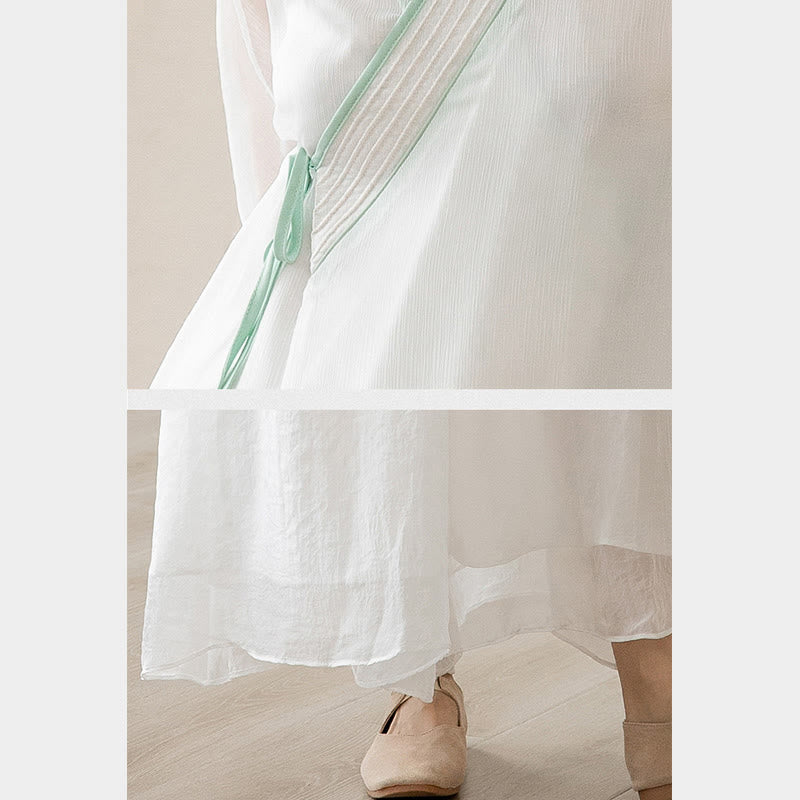 Retro Prayer Zen Spiritual Meditation Practice Chiffon Clothing Women's Set